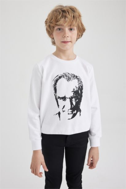 Свитшот с принтом для мальчиков, Школьная коллекция