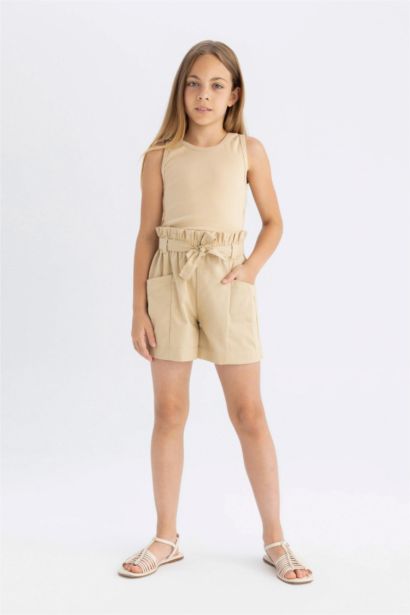 شورت كتان بناتي