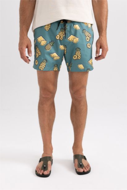 Printed Short Length Swim Shorts