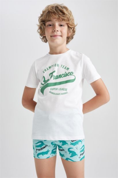 T-Shirt Imprimé à Manches Courtes Col Rond pour Garçon