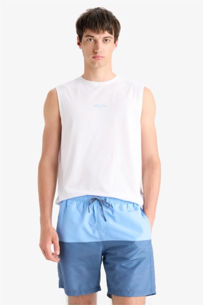 Regular Fit Color Block Swim Shorts