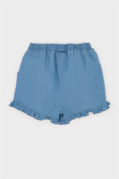 Beli Lastikli Jean Şort Kız Bebek