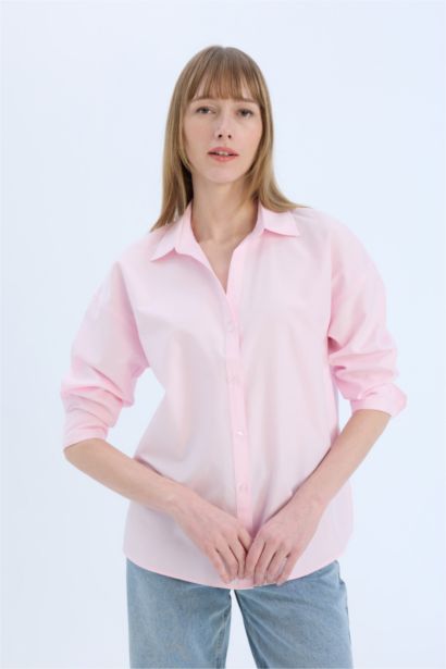 قميص ردن طويل أوكسفورد اوفر سايز