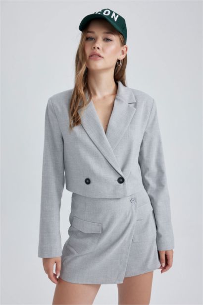 Әйелдерге Coool қысқартылған пішім Блэйзер