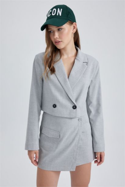 Әйелдерге Coool қысқартылған пішім Блэйзер