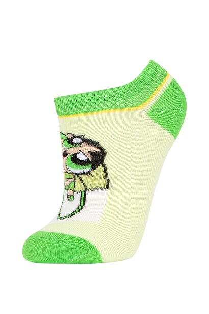 PowerPuff Gırls 3'lü Pamuklu Patik Çorap Kız Çocuk