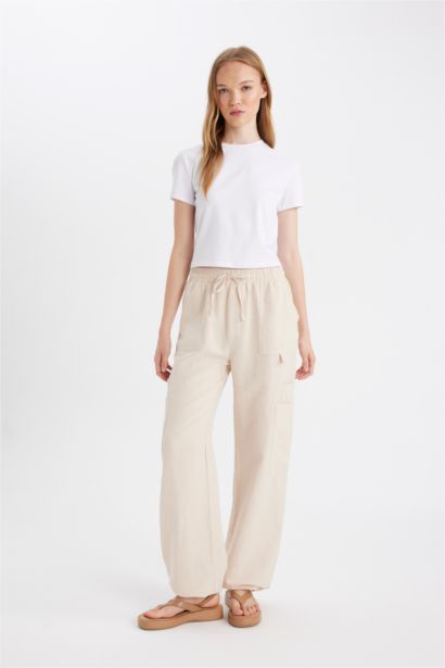 Fitted Crew Neck Basic Short Sleeve T-Shirt