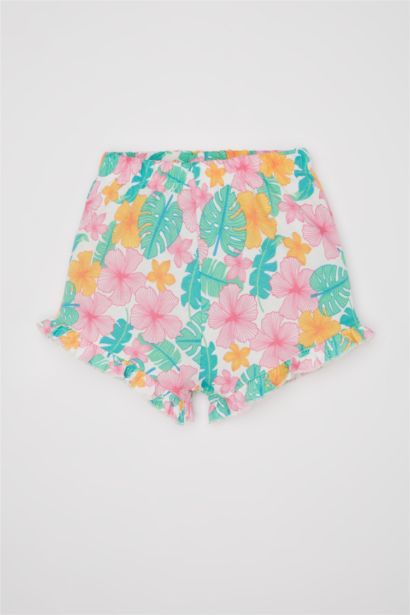 Baby Girl Patterned T-Shirt Shorts 2 Piece Set