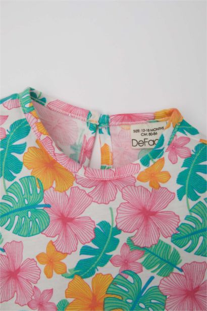 Baby Girl Patterned T-Shirt Shorts 2 Piece Set