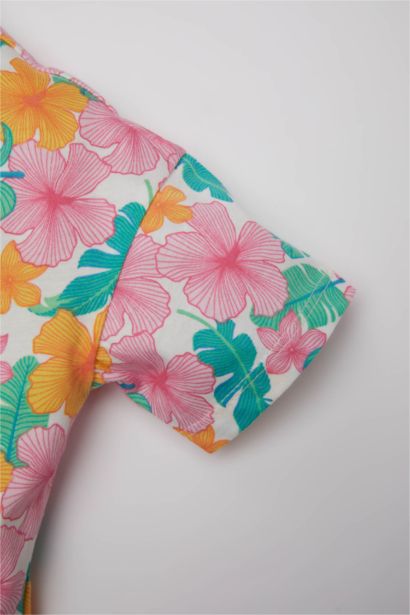 Baby Girl Patterned T-Shirt Shorts 2 Piece Set