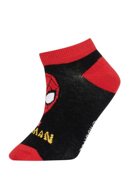 Boy Marvel Spiderman Licensed 3 Pack Cotton Booties Socks