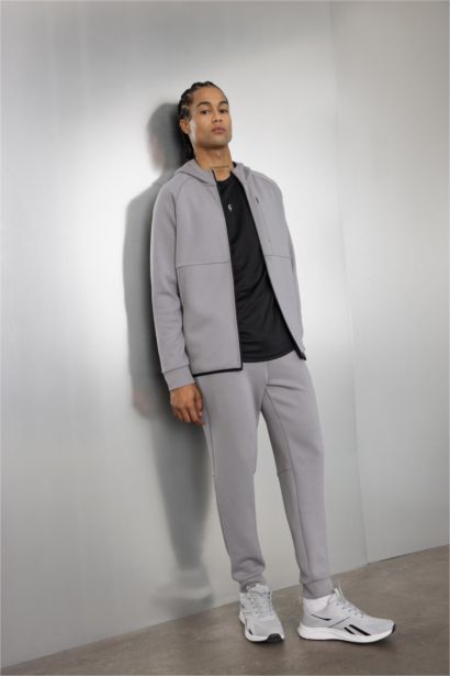 DeFactoFit Slim Fit Dar Kesim Standart Paça Skuba Dalgıç Kumaş Jogger Eşofman Altı