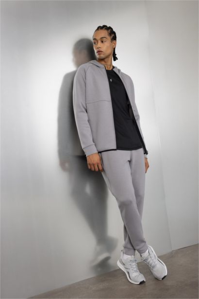 DeFactoFit Slim Fit Dar Kesim Standart Paça Skuba Dalgıç Kumaş Jogger Eşofman Altı