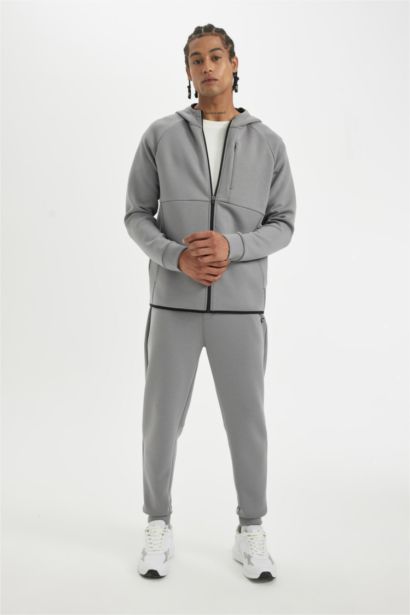 DeFactoFit Slim Fit Dar Kesim Standart Paça Skuba Dalgıç Kumaş Jogger Eşofman Altı