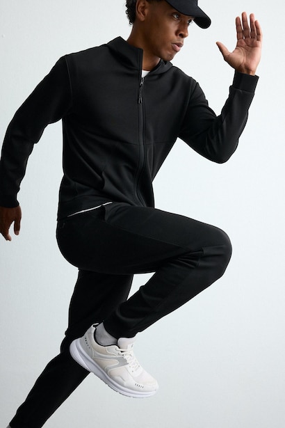 Ultra Yumuşak Slim Fit Standart Paça Dalgıç Kumaş Jogger Eşofman Altı