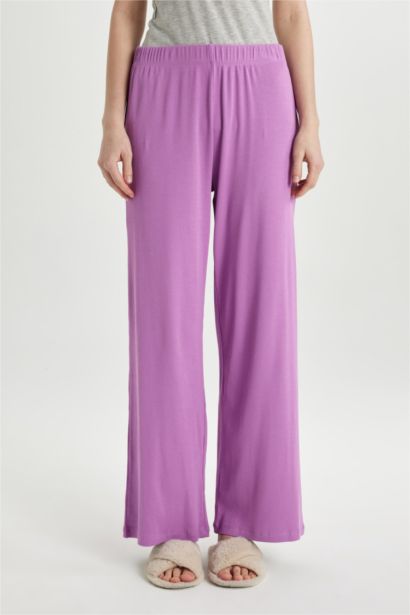 Regular Fit Ribbed Casual Pyjamas Bottoms