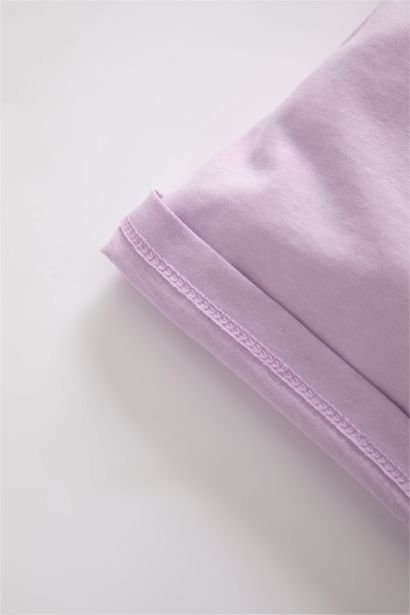 T-Shirt imprimé à Manches Courtes et Col Rond Pour Bébé Fille