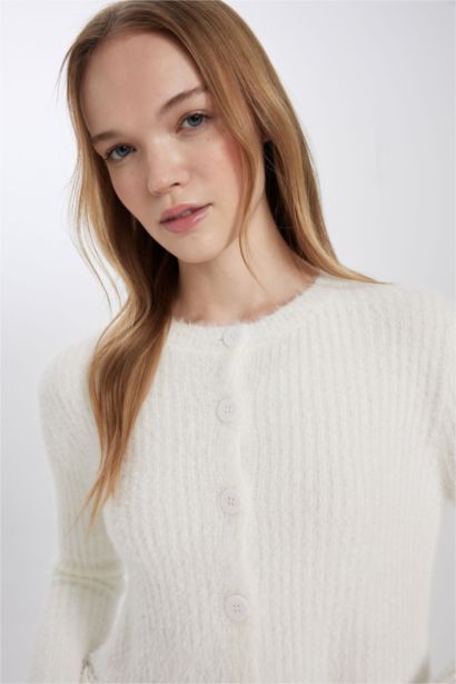 Slim Fit Crew Neck Knitwear Cardigan