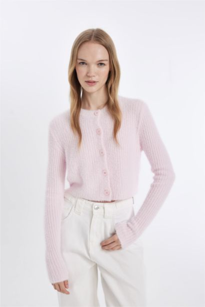 Slim Fit Crew Neck Knitwear Cardigan