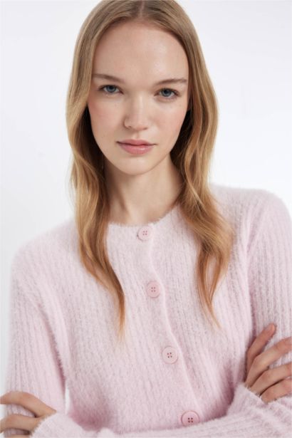 Slim Fit Crew Neck Knitwear Cardigan