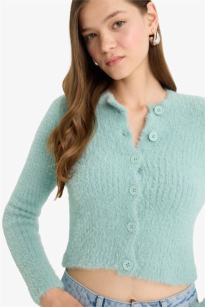 Slim Fit Crew Neck Knitwear Cardigan