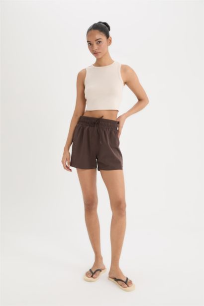 DeFactoFit Standard Fit Flexible Textured Swim Shorts