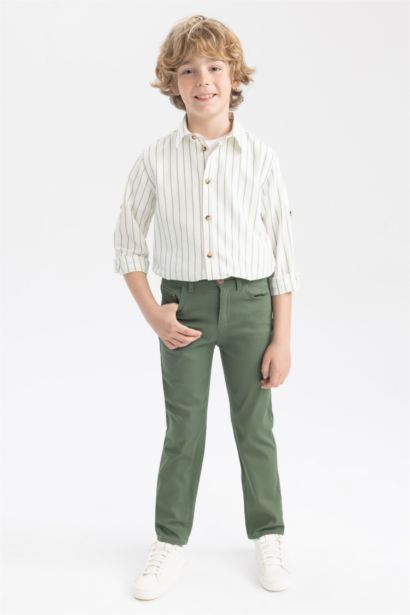 Брюки стандартного крою з габардину для хлопчиків