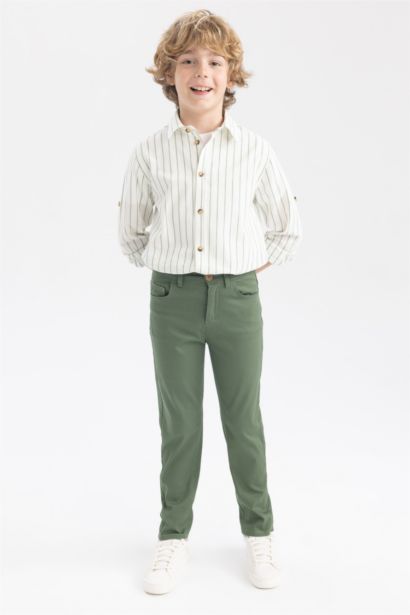 Брюки стандартного крою з габардину для хлопчиків