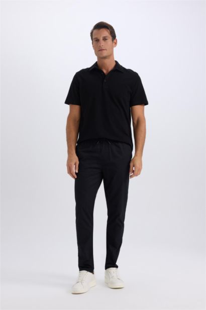jogger Super Skinny Hem Gabardine Trousers
