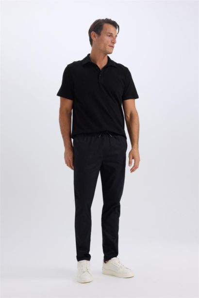 jogger Super Skinny Hem Gabardine Trousers