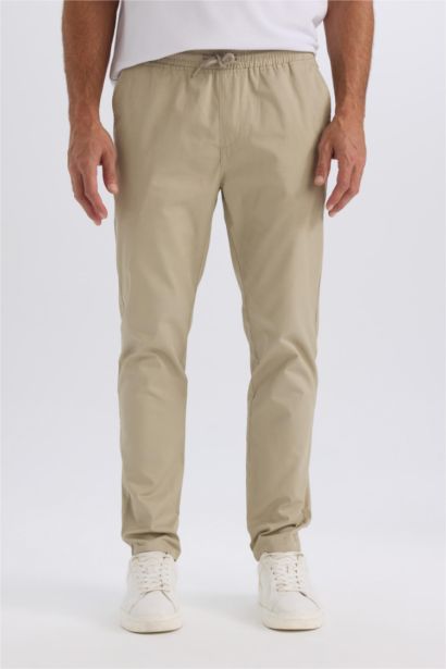 jogger Super Skinny Hem Gabardine Trousers