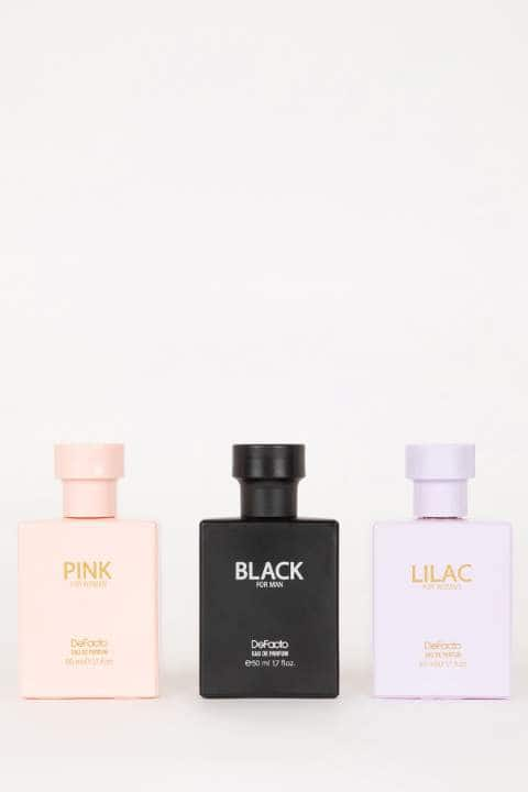 Erkek Black & Kadın Lilac & Pink 3'lü Set Parfüm 50 ml
