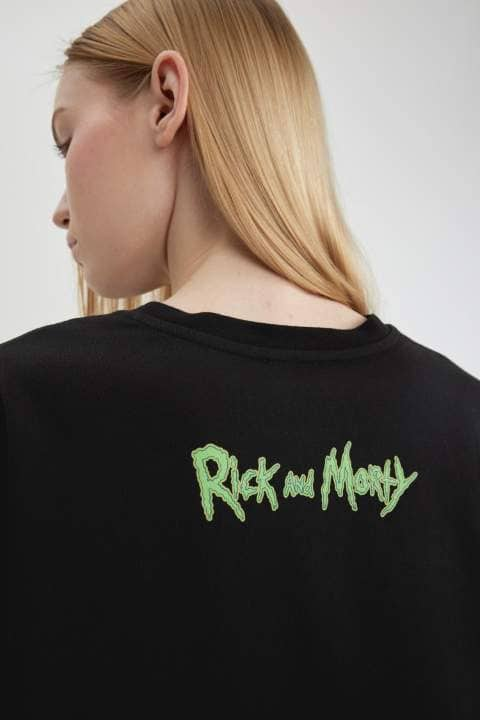 Coool Rick and Morty Oversize Fit Sırt Baskılı Kısa Kollu Tişört