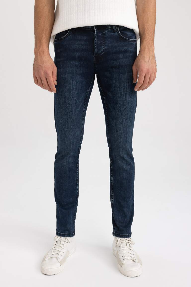 DeFacto x Wiser Wash Carlo Skinny Fit Ekstra Dar Kalıp Normal Bel Ekstra Dar Paça Jean Pantolon