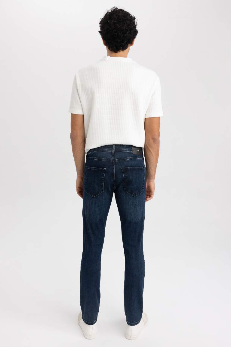 DeFacto x Wiser Wash Carlo Skinny Fit Ekstra Dar Kalıp Normal Bel Ekstra Dar Paça Jean Pantolon