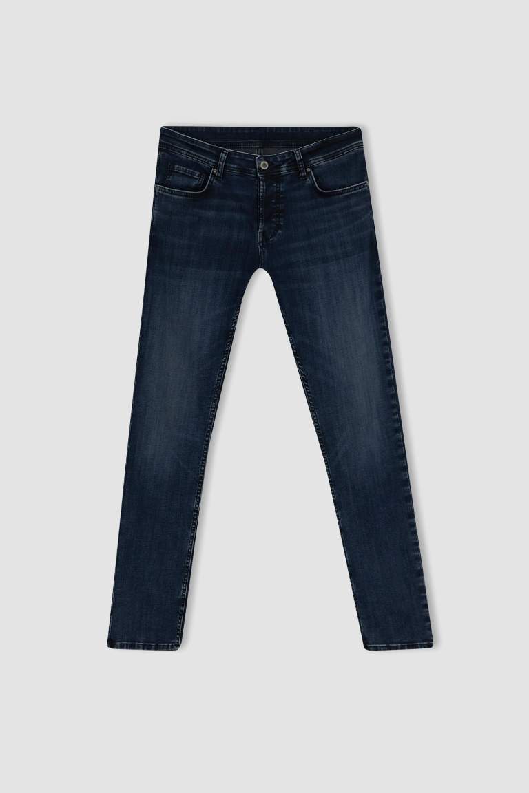 DeFacto x Wiser Wash Carlo Skinny Fit Ekstra Dar Kalıp Normal Bel Ekstra Dar Paça Jean Pantolon
