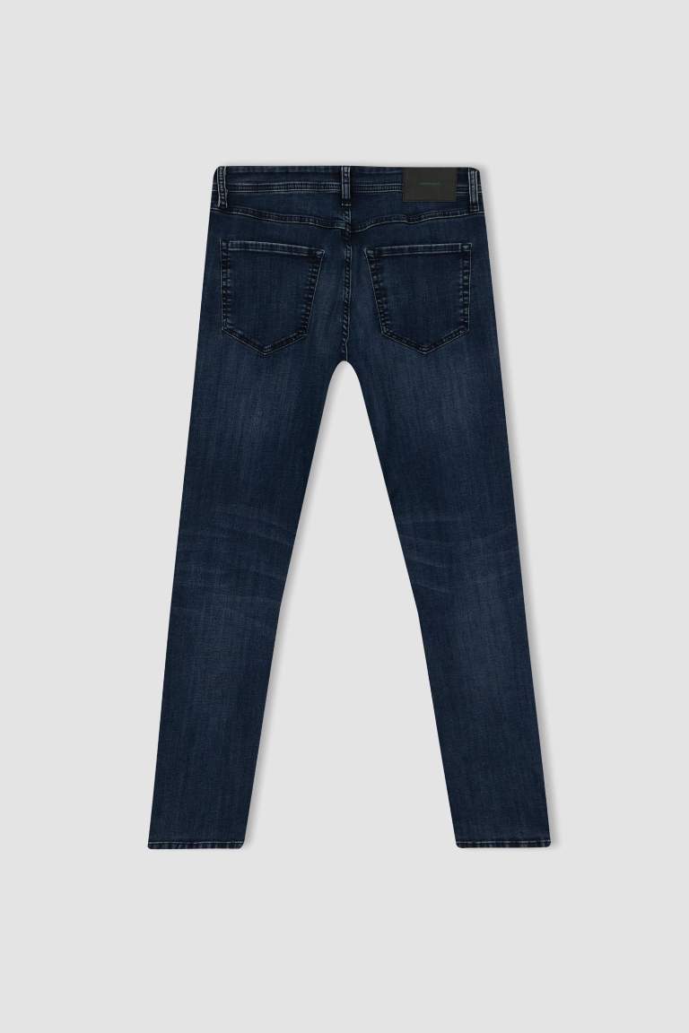 DeFacto x Wiser Wash Carlo Skinny Fit Ekstra Dar Kalıp Normal Bel Ekstra Dar Paça Jean Pantolon