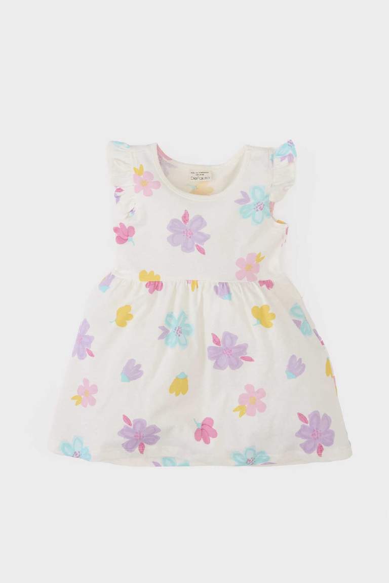 Baby Girl Patterned Short Sleeve Dress