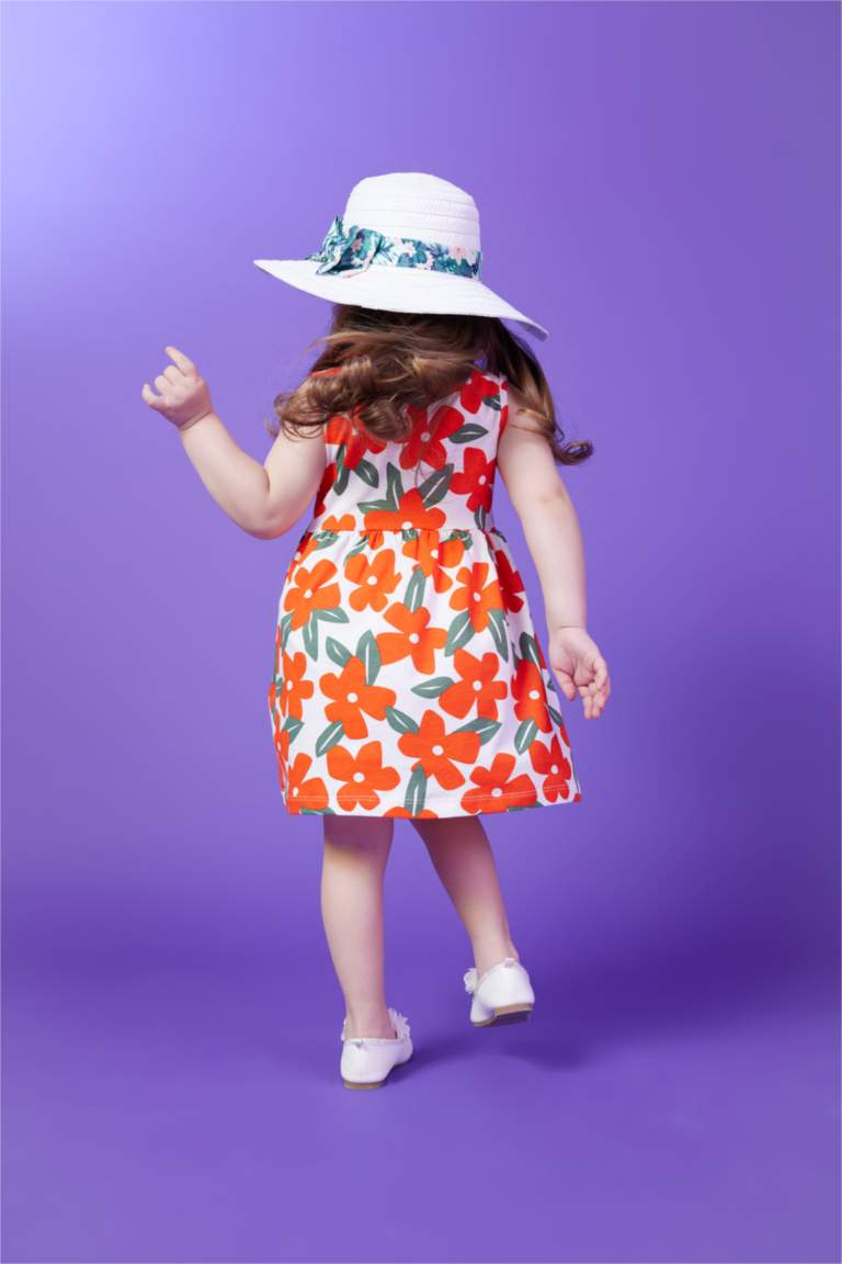 Baby Girl Patterned Sleeveless Dress