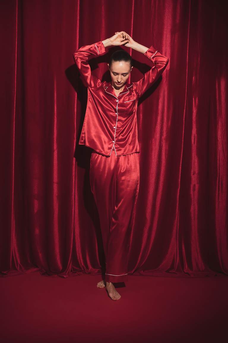 Fall in Love Yılbaşı Temalı Basic Saten Pijama Altı
