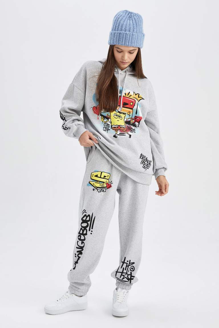 Брюки Loose Fit SpongeBob с принтом из плотной ткани для женщин Coool