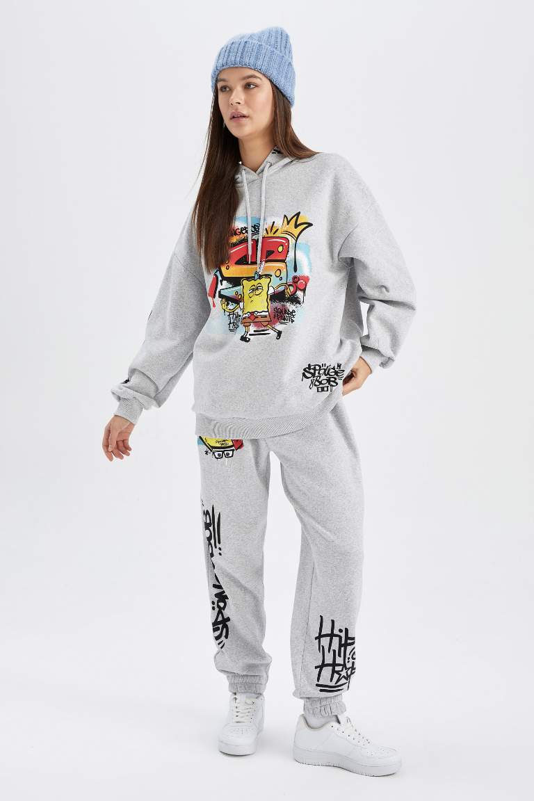 Брюки Loose Fit SpongeBob с принтом из плотной ткани для женщин Coool