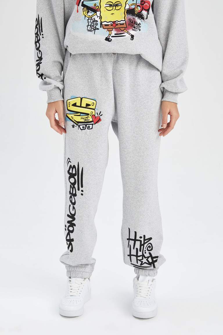 Брюки Loose Fit SpongeBob с принтом из плотной ткани для женщин Coool