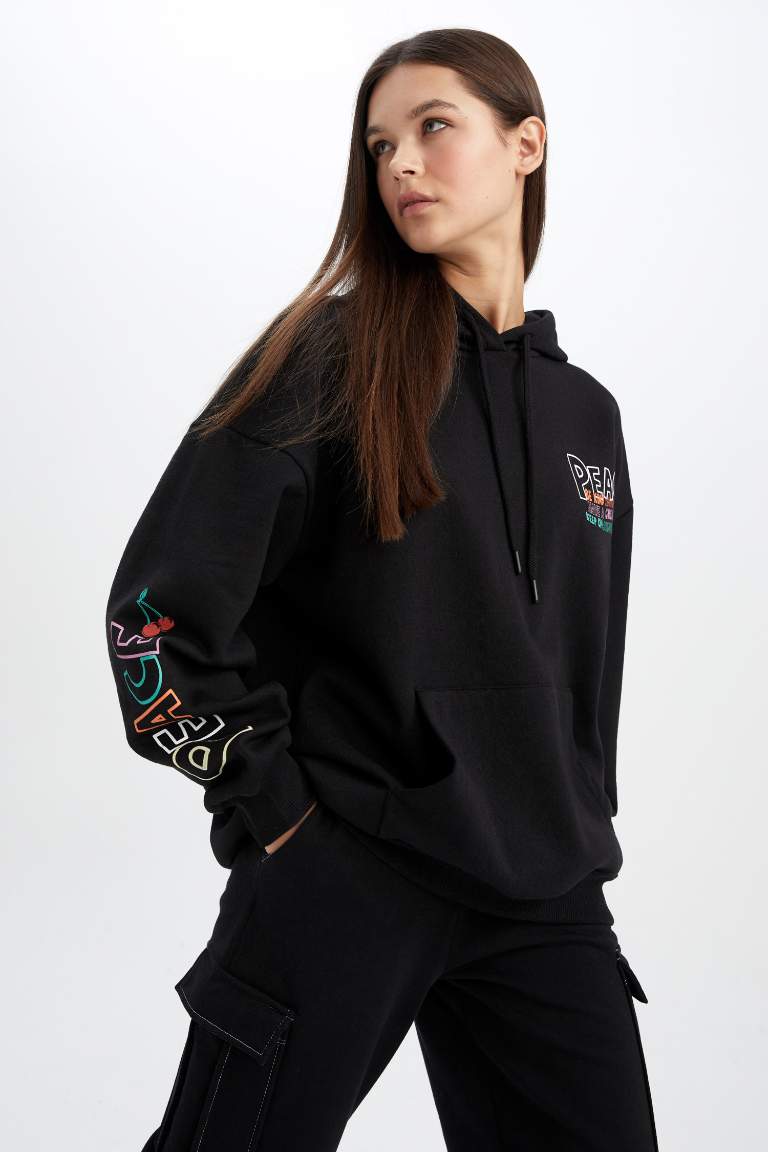 Oversize Fit Printed Sweatshirt