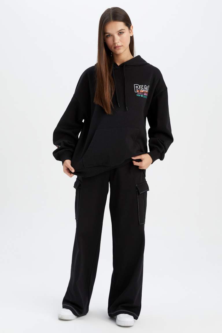 Oversize Fit Printed Sweatshirt