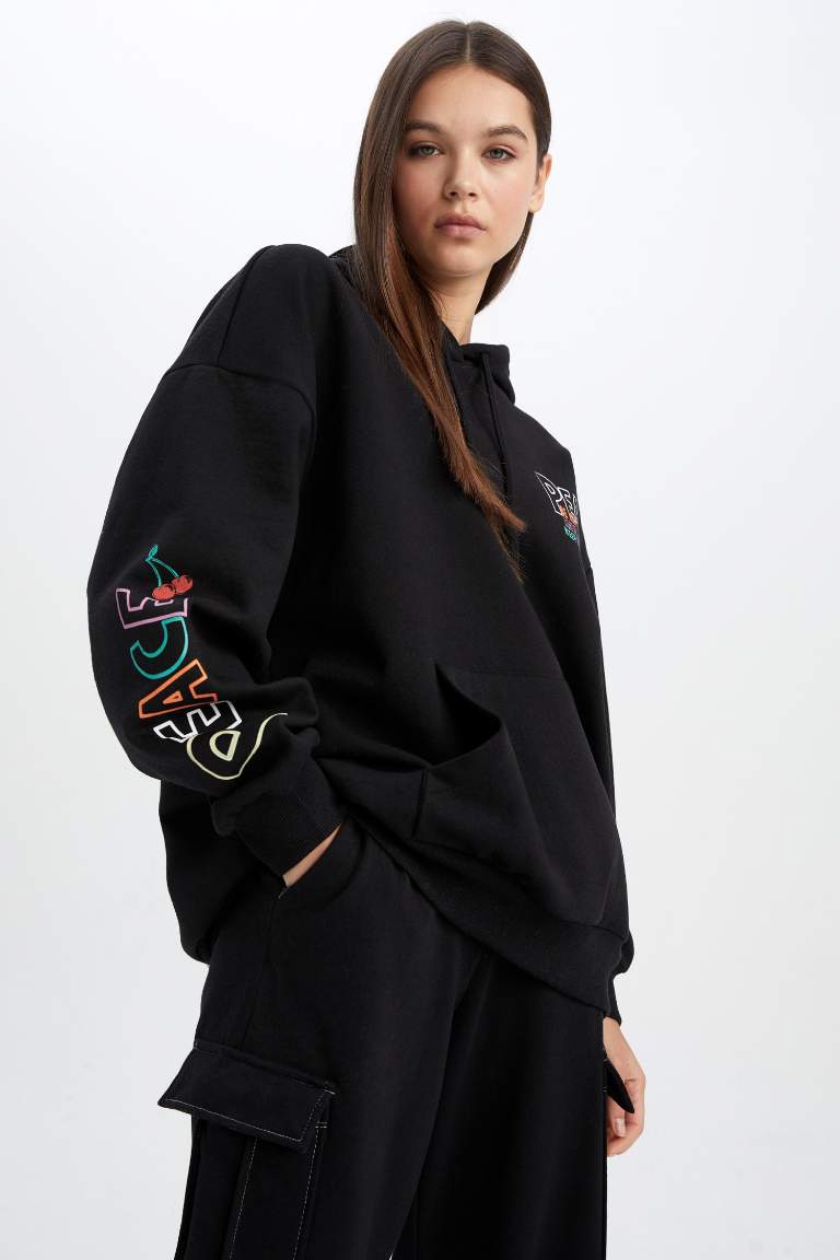 Oversize Fit Printed Sweatshirt