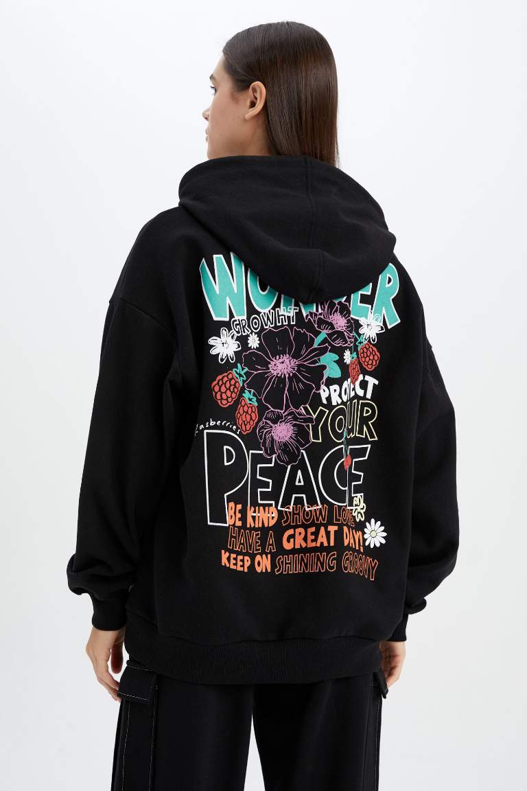 Oversize Fit Printed Sweatshirt