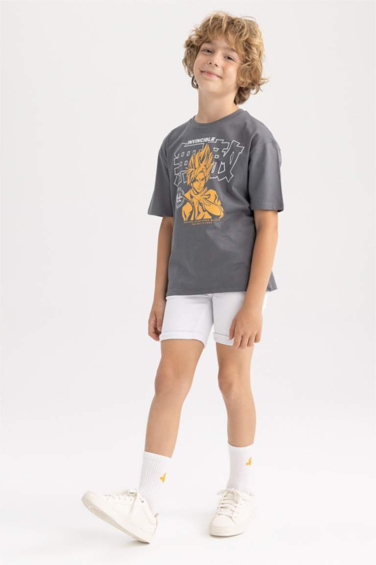Boy Oversize Fit Crew Neck Printed Short Sleeve T-Shirt