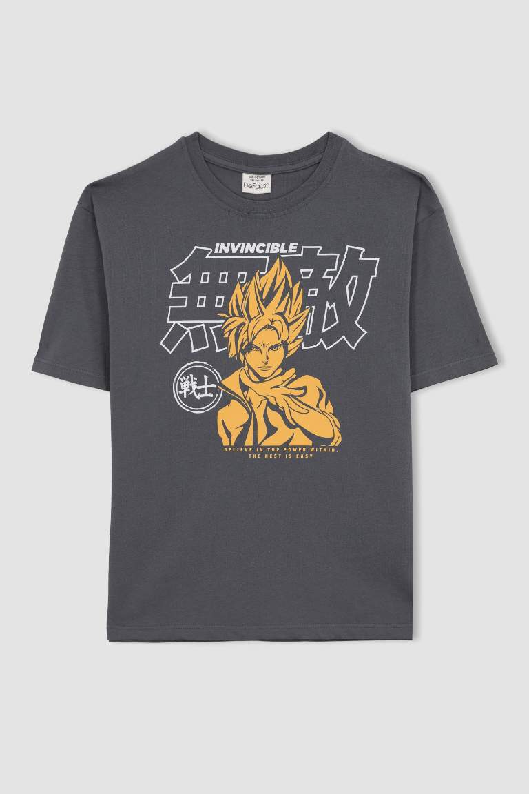 Boy Oversize Fit Crew Neck Printed Short Sleeve T-Shirt