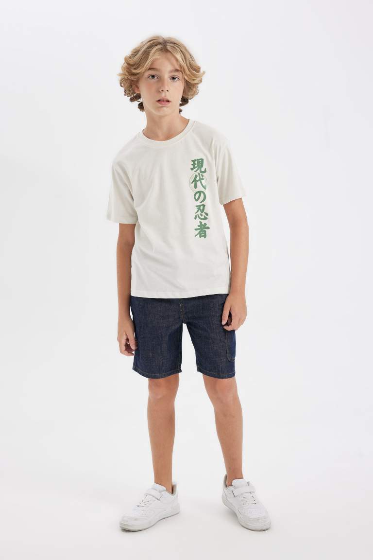 Boy Crew Neck Printed Short Sleeve T-Shirt